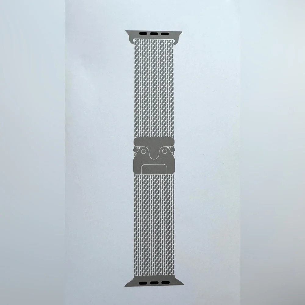 Apple iWatch 49mm NATURAL Titanium Milanese Loop size "L" for UltraII Sealed,NEW - Picture 2 of 14